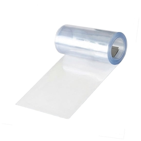 Rideau à Bandes en PVC Transparent Flexible 18 cm x 2 m pour Portes, Coupe-Vent, Isolant pour Rétention d'Air Frais Toute l'Année