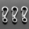thumbnail image 4 of Mosiee 10Pcs/Set Carabiner Mini Stainless Steel Key Buckle Snap Spring Clip Hook Stainless Steel Rust-Proof Camping Hiking Parts, 4 of 7