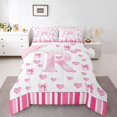 thumbnail image 2 of Erosebridal Ensemble de Literie Princesse avec Nœud, Couette Simple, Lettre R Initiale, Décor Cœur Rose, Léger 2 Pcs, 2 of 8