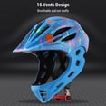 thumbnail image 3 of Led Adjustable Breathable Kids Bike Helmets Toddler Lightweight Full Face Bike Helmets with LED Light, 3 of 7