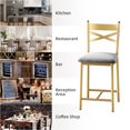 thumbnail image 3 of Bar Stools Set of 2 with Back & Footrest, Modern Counter Height Barstools for Kitchen Island, 3 of 7