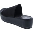 thumbnail image 3 of Nature Breeze Womens Stretchy Slip On Peep Toe Backless Platform Sandals Black 10, 3 of 8