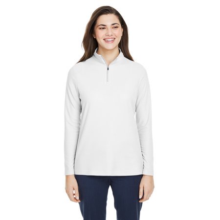Core 365 Ladies' Fusion ChromaSoftâ„¢ Pique Quarter-Zip CE405W