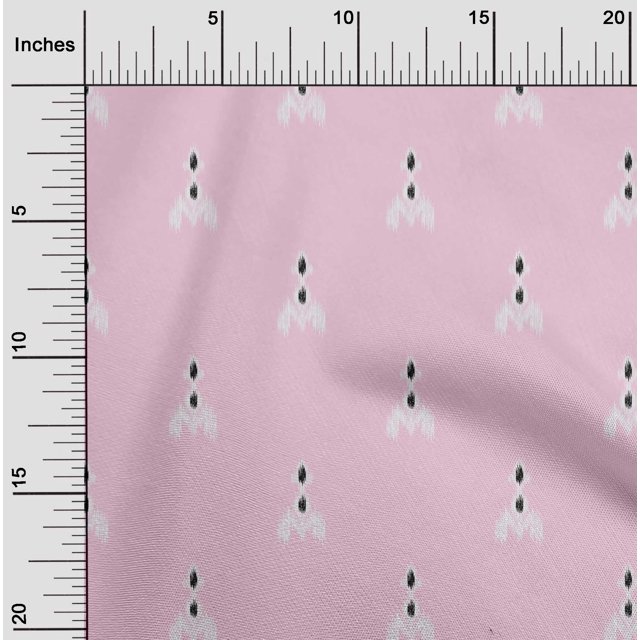 oneOone Polyester Lycra Fabric Ethnic Ikat Print Fabric BTY 56 Inch Wide