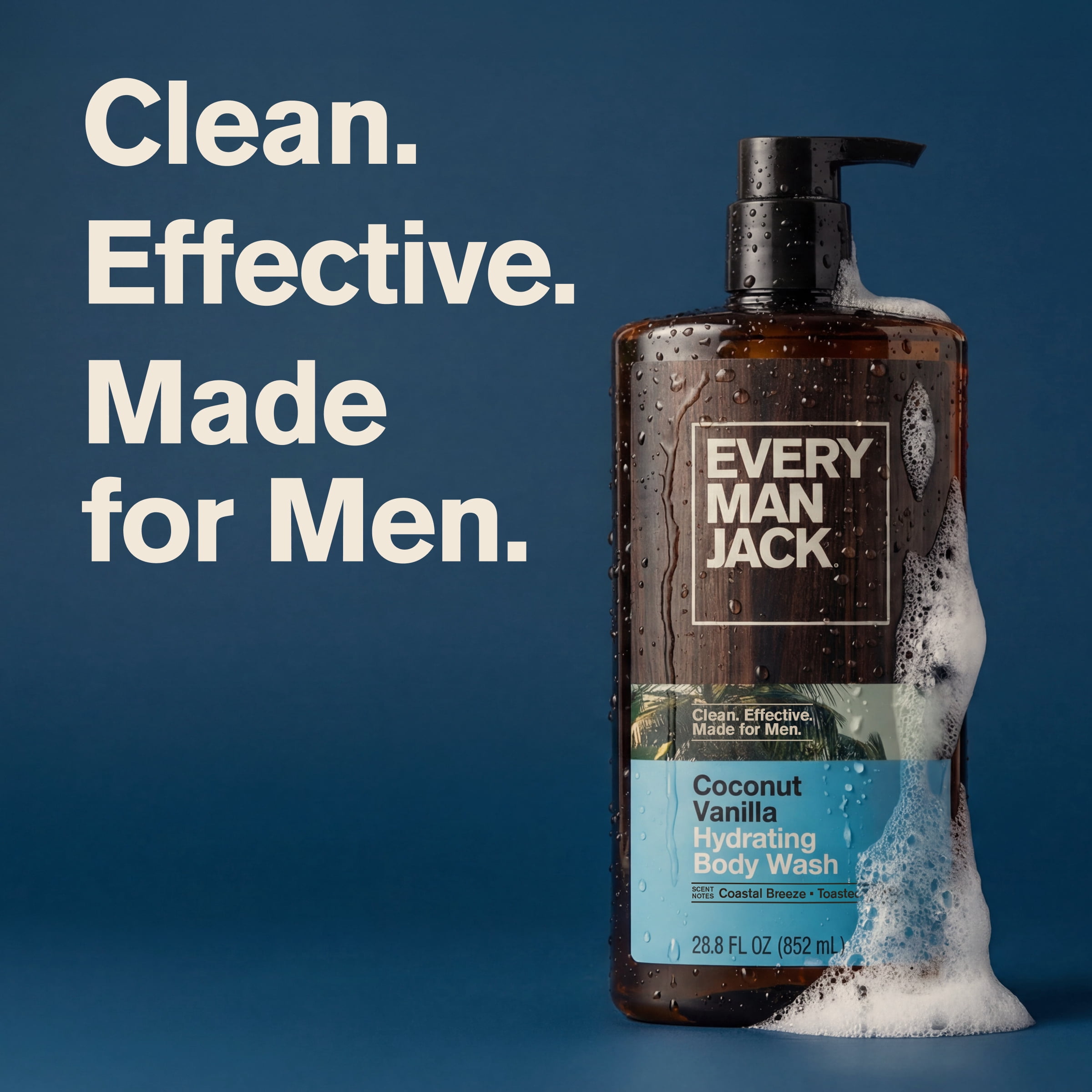 Every Man Jack Nettoyant pour le corps - noix de coco + vanille 500mL