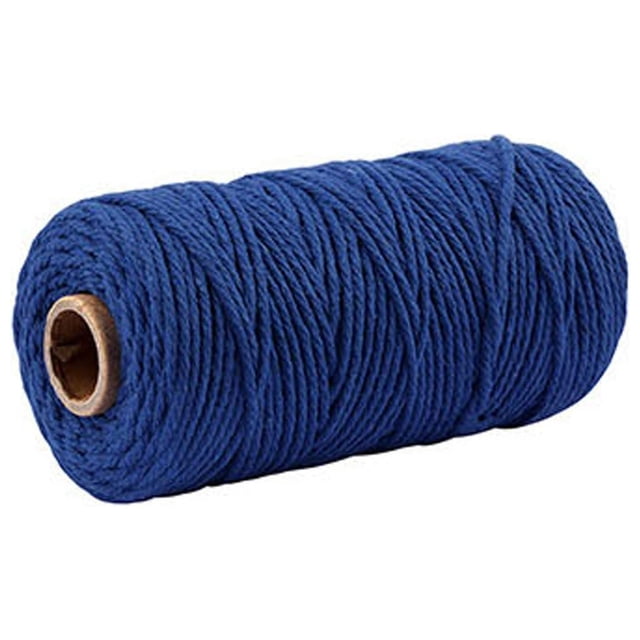 Meitianfacai Macrame Cord Macrame Rope, DYI Macrame Yarn 3 mm x 100 m Decorative Warp Cotton for Knitting Crafts
