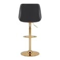 thumbnail image 2 of CorLiving Arwen Set of 2 Faux Leather Upholstered Adjustable Height Gold Base Indoor Barstools, 2 of 7