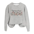 thumbnail image 1 of GZWYHT Grande Vente! Chandails à Capuchon pour Femmes, Chandails à Capuchon Graphiques, Chandail en Molleton pour Grand-Mère Automne Col Rond Chandails en Molleton Sans Capuche Bonheur C'est d'Tre Grand-Mère, Tenues d'Automne, Vêtements d'Automne Gris P, 1 of 3