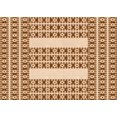 thumbnail image 1 of Ahgly Company Machine Washable Indoor Rectangle Transitional Mahogany Brown Area Rugs, 5' x 7', 1 of 7