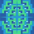 thumbnail image 1 of Ahgly Company Tapis d'Intérieur Lavable en Machine Carré Bleu Transitionnel, 5 Pieds Carré, 1 of 7