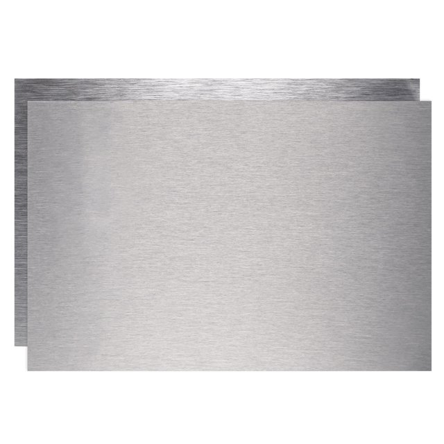 Unique Bargains Sublimation Metal Blanks 4x6 Inch Aluminum, Wire Drawing Silver, 2 Pieces