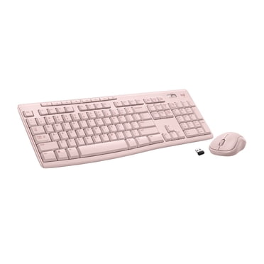 Logitech Wireless Keyboard and Mouse Combo for Windows, 2.4 GHz Wireless, Compact Mouse, 8 Multimedia and Shortcut Keys, 2-Year Battery Life, for PC, Laptop (Rose)