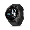 thumbnail image 1 of Garmin Venu 4 GPS Smartwatch - 45mm Slate with Black Silicone Band, 1 of 9