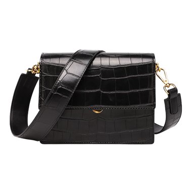 Ymall Women's Handbag, Leather Shoulder Bag Mini Flap Crossbody Bag Mother's Day Gift Black