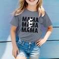 thumbnail image 2 of T-Shirts d'Été pour Filles, Imprimé Lettres, Manches Courtes, Basiques, Col Rond, Taille 10-11T, 2 of 4