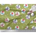 thumbnail image 2 of Soimoi Moss Georgette Fabric Gift Box,Car & Santa Christmas Printed Fabric 1 Yard 42 Inch Wide, 2 of 3