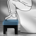 thumbnail image 4 of Toilet Step Stool for Squatting, Plastic Footrest with Foldable, Stackable Design, Non-Slip, Versatile Potty Assistance for Home and Bathroom Use, White/Gray/Blue, 40x22x17 cm, 4 of 6