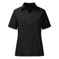 thumbnail image 4 of Hauts à Manches Courtes pour Femmes Été Femmes T-shirt Décontracté Uni à Manches Courtes Col Rabattu Boutons Cardigan Blouse Hauts, 4 of 9