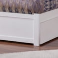 thumbnail image 2 of Mission Full Wood Platform Bed with Footboard and Storage Drawers in White, 2 of 13