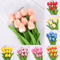 thumbnail image 3 of Lefu 2PCS Artificial Tulip Bouquet Wedding Home Decoration Real Touch Fake Flowers, 3 of 9