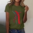 thumbnail image 2 of LUOGENLI T-shirts pour Femme pour Femmes T-Shirt pour Femme Col Rond Haut Imprimé T-Shirt pour Femme T-shirts à Manches Courtes pour Femmes T-Shirt Graphique Fête de la Saint-Patrick Vert Armée P, 2 of 4