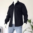 thumbnail image 1 of LOVZFMLL Jackets for Men Man Winter Long Sleeve Button Pockets Turn-down Collar Jacket Coat, 1 of 6