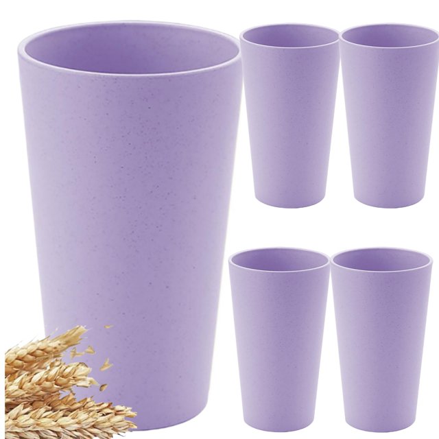 16 ounce Unbreakable Plastic Cup Drinking Cups | Whea-t Straw Cereal Cups,Reusable, Mouthwash Cup Household Brushing Cup Milk Cup Dishwasher and Freezer Safe Clearance