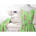 thumbnail image 5 of Soimoi Green Poly Georgette Fabric Pig Animal Printed Craft Fabric by the Yard 52 Inch Wide, 5 of 5