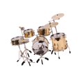 thumbnail image 3 of 8x Realistic Mini Drum Set Music set Dollhouse Instrument Accessories for Dollhouse Gold, 3 of 7