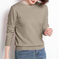 thumbnail image 5 of Yuyuzo Long Sleeve Shirts for Women Crewneck Ribbed Knit Sweater Tops Solid Color Loose Pullover, 5 of 5