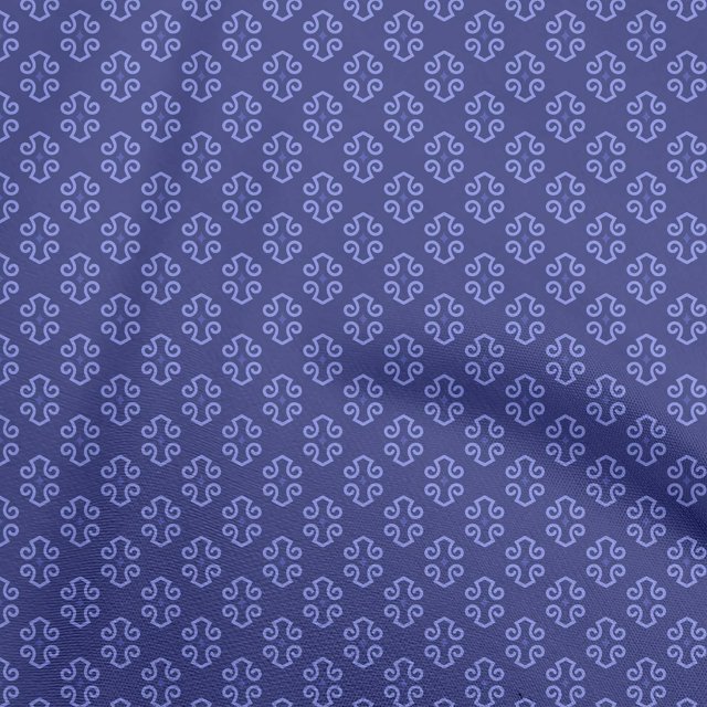 oneOone Georgette Viscose Blue Fabric Asian Block Craft Projects Decor Fabric Printed By The Yard 42 Inch Wide