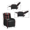 thumbnail image 2 of Gymax Massage Gaming Recliner Chair Racing Single Lounge Sofa Home Theater Seat Red, 2 of 10