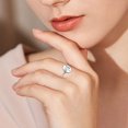 thumbnail image 2 of Handmade Flower Signet Ring18K Gold Ring Delicate Personalized Jewelry Gift for Women/Girls（Silver，9#）, 2 of 3