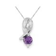 thumbnail image 1 of Purple Amethyst Drop Pendant Necklace in Sterling Silver, 1 of 3