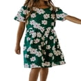 thumbnail image 3 of Mother Daughter Matching Dress  Flower Short Sleeve High Waist Dress, 3 of 8