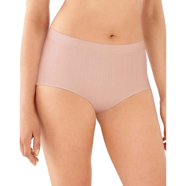 Bali Womens One Smooth U All Around Smoothing Brief, 7, Almond Rib