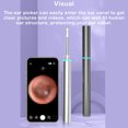 thumbnail image 4 of Otoscope Ear Wax Visual Digging Spoon Precision High Definition Silicone Home Body Picking Mirror Temperature Control Endoscop for Adults Silver, 4 of 7