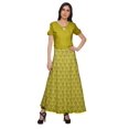 thumbnail image 2 of Moomaya Jupe Longue Imprimée pour Femmes Jupe Portefeuille Longue Filles Tenue Décontractée Vêtements, 2 of 6