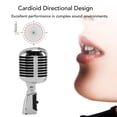 thumbnail image 3 of Microphone Vocal Dynamique Rétro Classique, Micro Cardioïde Unidirectionnel Style Vintage Ancien Auto-Tensionnant Rotatif, Microphone Vocal Dynamique pour Performance en Direct et Enregistrement en Studio pour KTV, 3 of 7