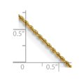 thumbnail image 2 of Diamond2Deal 14K Yellow Gold 1.5 mm Regular Rope Chain Necklace for Women 36", 2 of 5