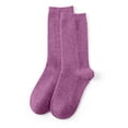 thumbnail image 2 of Women's Casual Home Solid Color Mid-Calf Socks, Warm Wool, Polyester, One Size Fits Shoe Sizes 35-42, 2 of 4