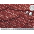 thumbnail image 2 of Soimoi Red Moss Georgette Fabric Swirl Abstract Printed Craft Fabric by the Yard 42 Inch Wide, 2 of 3
