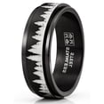 thumbnail image 2 of Men's Stainless Steel Forest Trees Spinner Fidget Ring Anxiety Band Outdoor 8MM, 2 of 4
