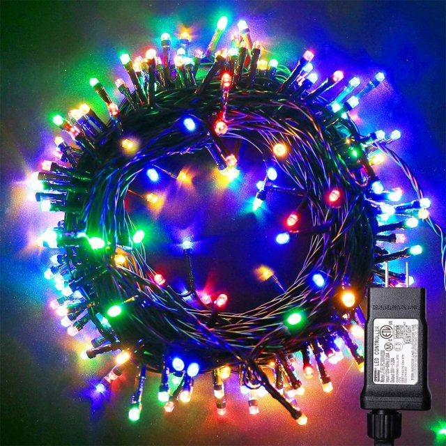 MesaSe Halloween Decorations Clearance Sale 100 LED Christmas Lights Outdoor 10M Clear String Fairys Lights 8Function