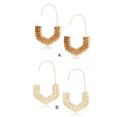 thumbnail image 4 of Becaristey 1 Pair Rattan Earrings Durability Handmade Great Quality for Girl Woman white 1Set, 4 of 6