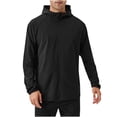 thumbnail image 1 of WRKEKC Performance Outdoor Sport Jacket Men's Windproof Lightweight Hooded with Secure Zippered Pockets for Climbing Running and All-Weather Training Black M, 1 of 5