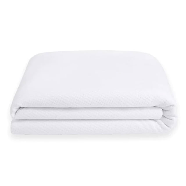 Sleepgram Breathable Sweat Proof Cotton Mattress Protector, Full, White