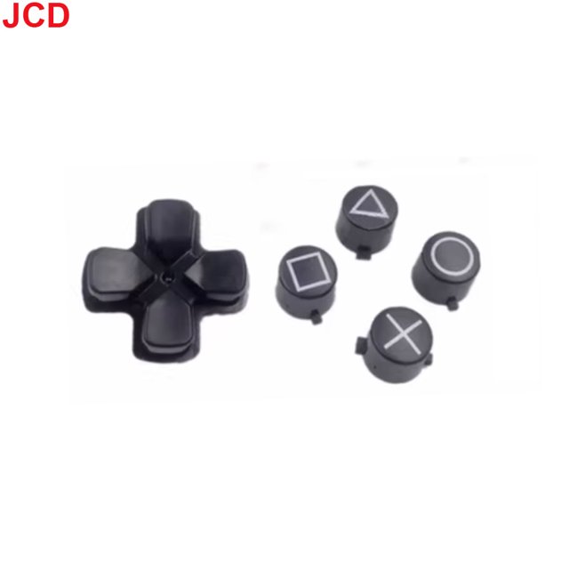 1Set For PS4 Slim Pro Controller Plastic Button ABXY Buttons Circle Square Triangle For PS4 Game Handle Cross Button Repair Part Black and white