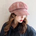 thumbnail image 4 of Chapeau Vintage d'Hiver pour Femme à Carreaux, Béret Gavroche, CapBerets, 4 of 4