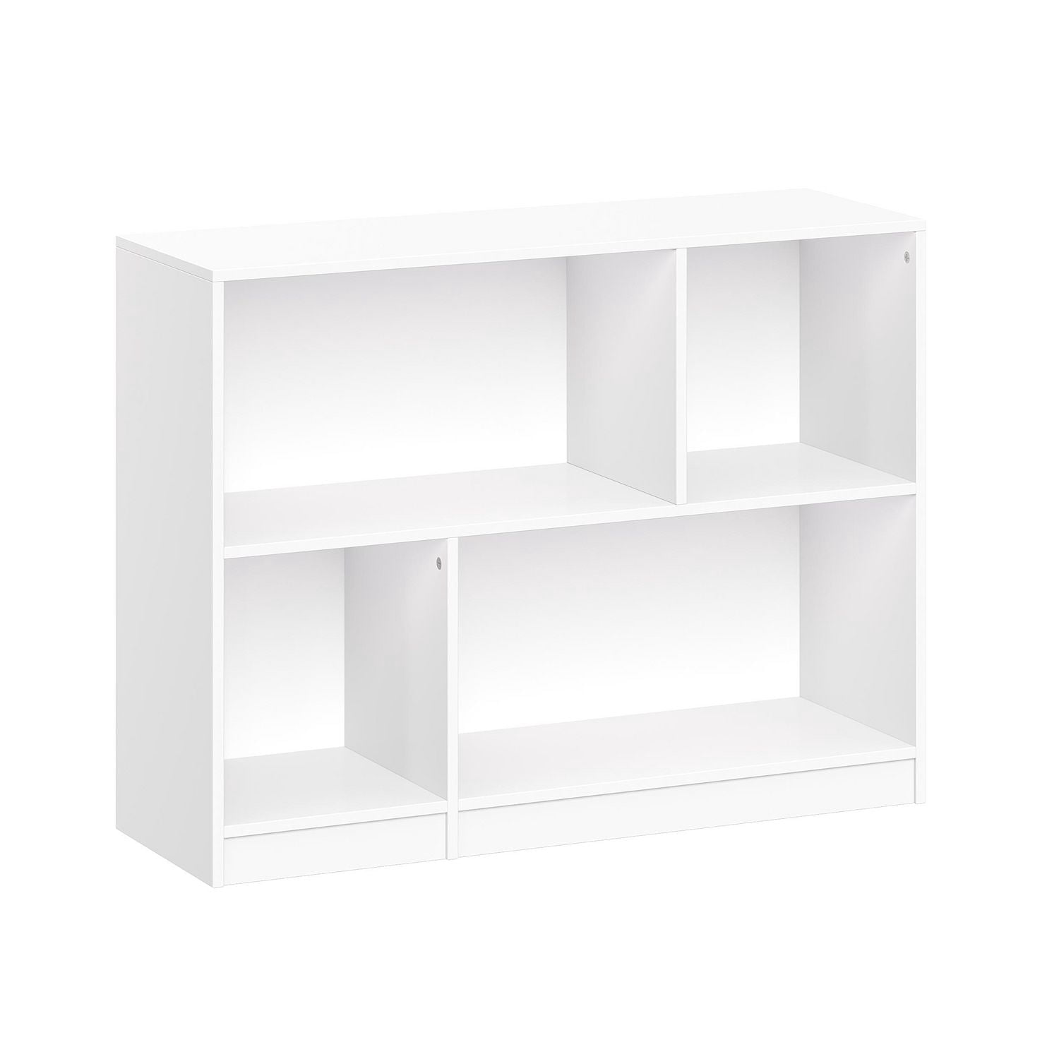 Kids Horizontal Bookcase with Cubbies – White